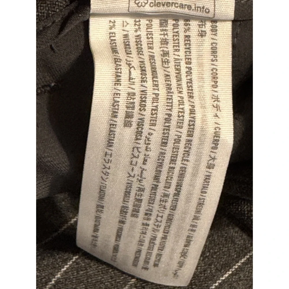 Abercrombie & Fitch Gray Pinstripe Pants Women's 31 Hook Zip NWT